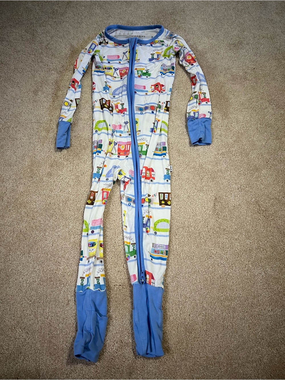 Little Sleepies HTF Education Express Trains Zippy size 18-24 months